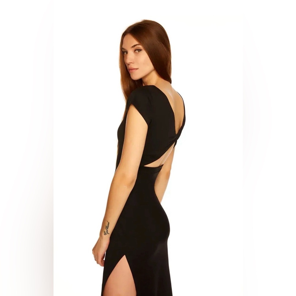 SUSANA MONACO TWIST BACK DRESS WITH SIDE SLITS, DARK BLUE, NEW, S, M, L, XL